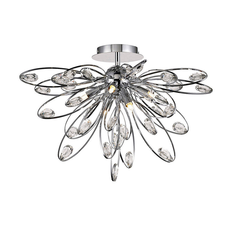 Diyas Harlow Ceiling 6 Light G9 Polished Chrome/Crystal • IL31645