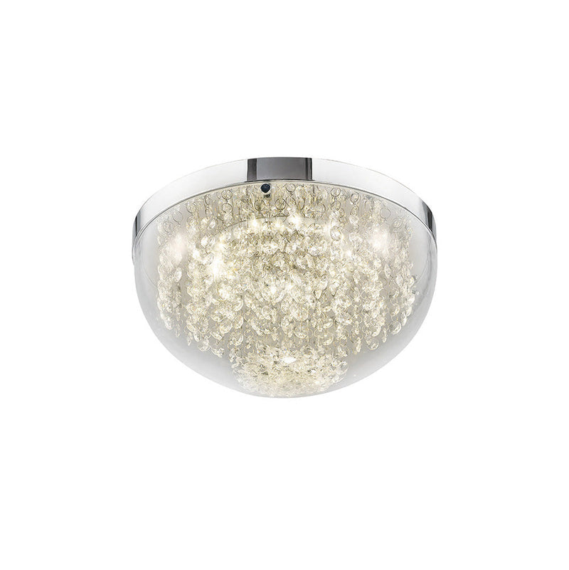 Diyas  Harper Medium Ceiling 12W 950lm LED 4000K Polished Chrome/Crystal, 3yrs Warranty • IL80011
