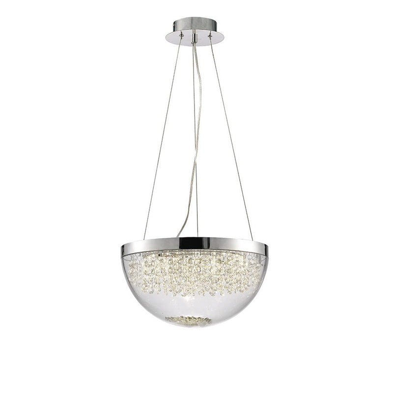 Diyas  Harper Large Pendant 21W 1600lm LED 4000K Polished Chrome/Crystal, 3yrs Warranty • IL80012