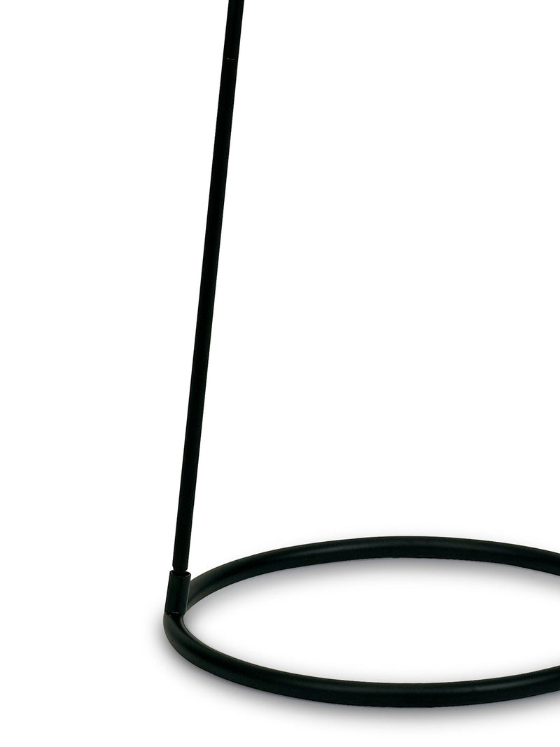 Deco Hayden Floor Lamp 1 Light E27 Matt Black c/w Black Fabric Shade • D0233