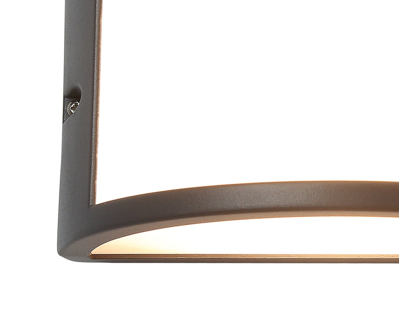 Deco Haysi Wall Lamp, 10W LED, 3000K, IP54, Anthracite, 3yrs Warranty • D0516