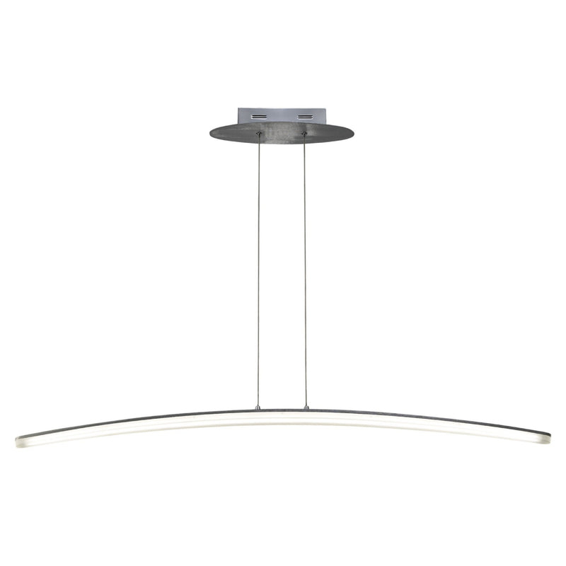 Mantra M4080 Hemisferic Linear Pendant 28W LED 110cm Bar 3000K, 1800lm, Satin Aluminium/Frosted Acrylic, 3yrs Warranty • M4080
