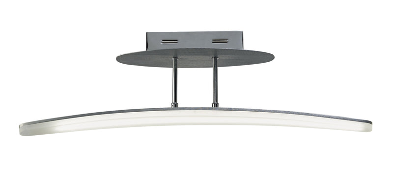 Mantra M4083 Hemisferic Linear Semi Ceiling 20W LED 70cm Bar 3000K, 1800lm, Satin Aluminium/Frosted Acrylic, 3yrs Warranty • M4083