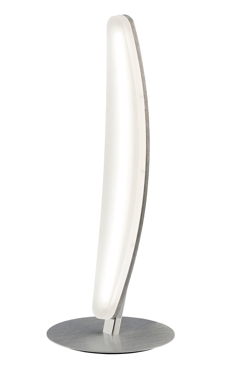 Mantra M4085 Hemisferic Table Lamp 6W LED 3000K, 540lm, Satin Aluminium/Frosted Acrylic, 3yrs Warranty • M4085