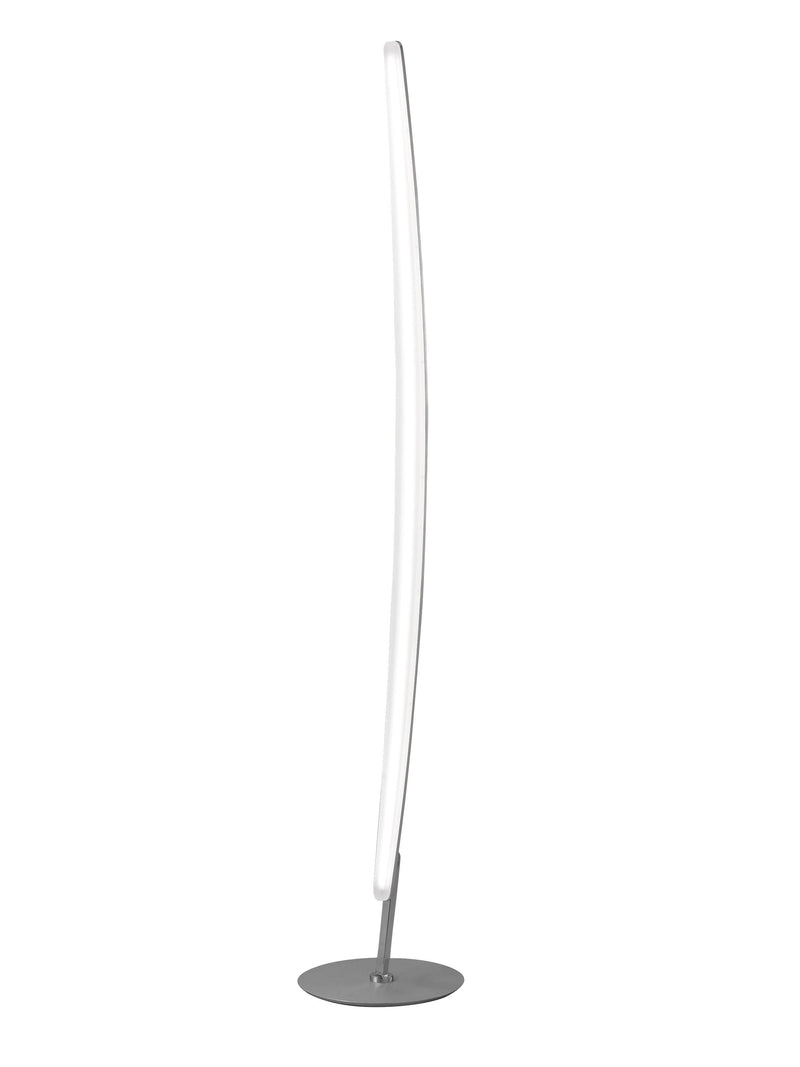 Mantra M4086 Hemisferic Floor Lamp 20W LED 3000K, 1800lm, Satin Aluminium/Frosted Acrylic, 3yrs Warranty • M4086