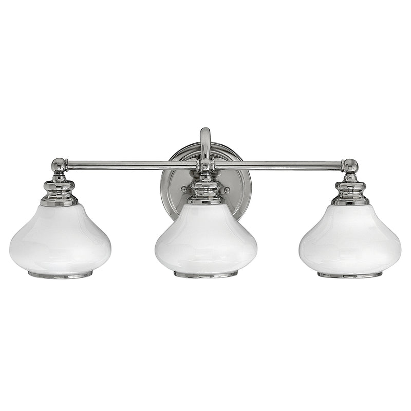 polished chrome wall light