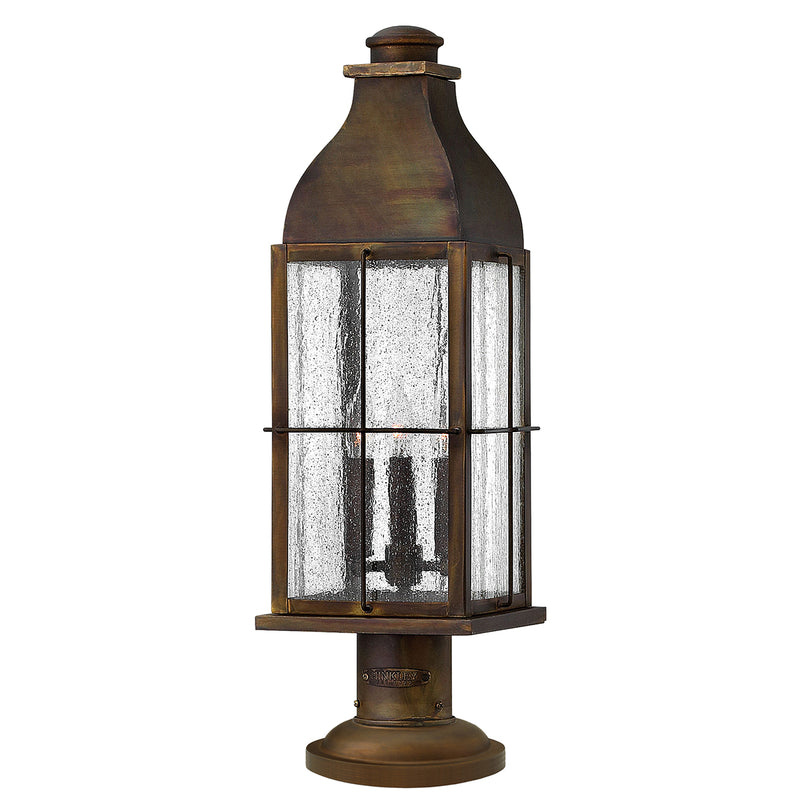 Elstead Lighting HK/BINGHAM3 Bingham Sienna Bronze Outdoor Pedestal Lamp