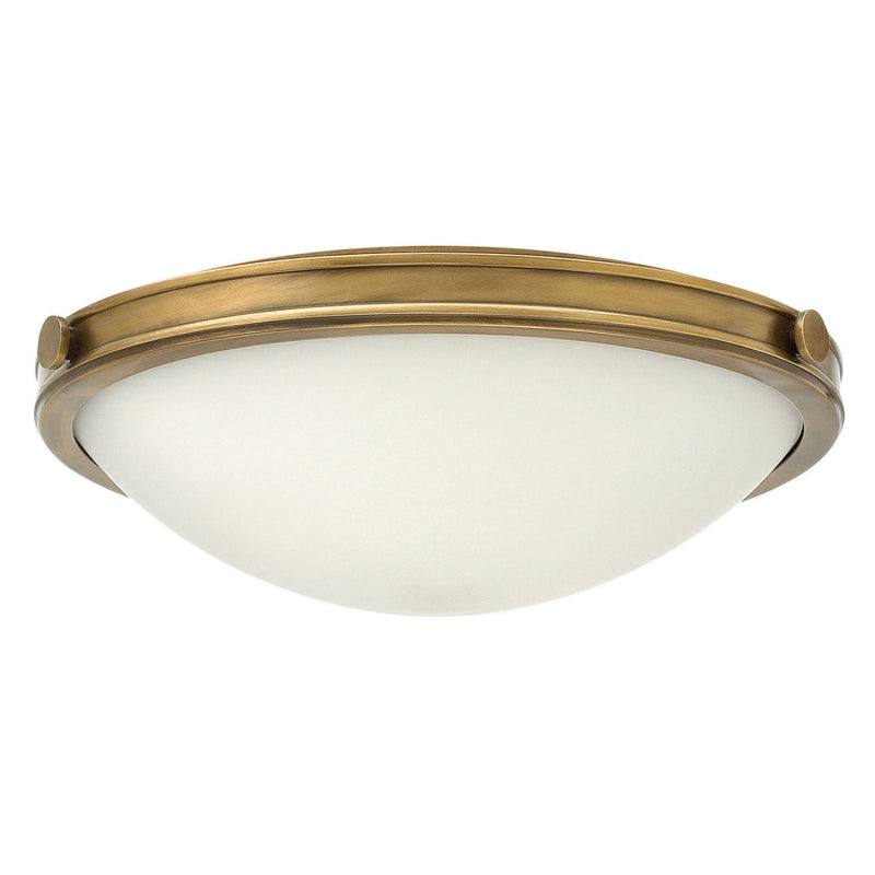 Hinkley HK-COLLIER-F-M Collier 3 Light Heritage Brass Medium Flush Ceiling Light