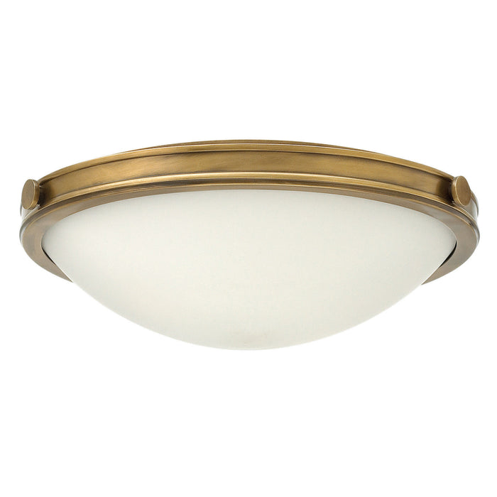 Hinkley HK-COLLIER-F-M Collier 3 Light Heritage Brass Medium Flush Ceiling Light
