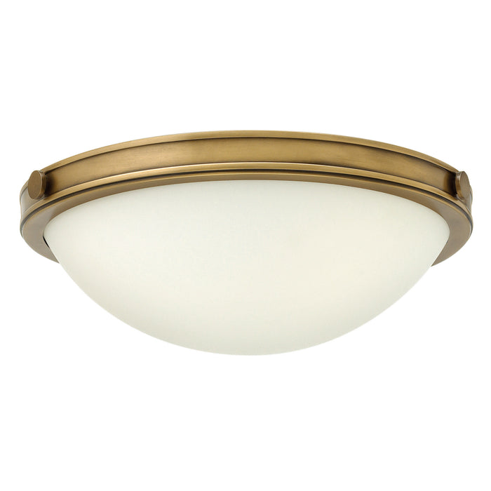Hinkley HK-COLLIER-F-S Collier 2 Light Heritage Brass Small Flush Ceiling Light