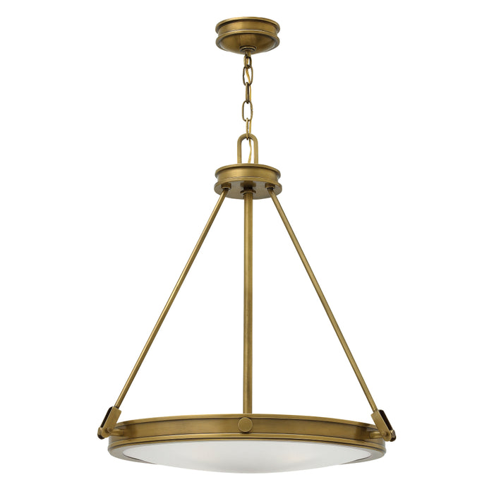 Hinkley HK-COLLIER-P Collier 4 Light Heritage Brass Pendant Ceiling Light