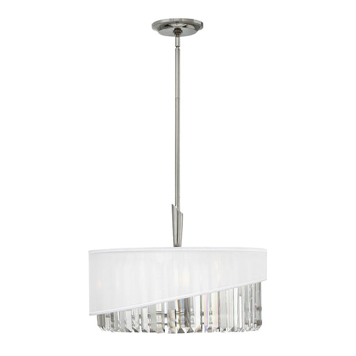 white and crystal hanging ceiling light