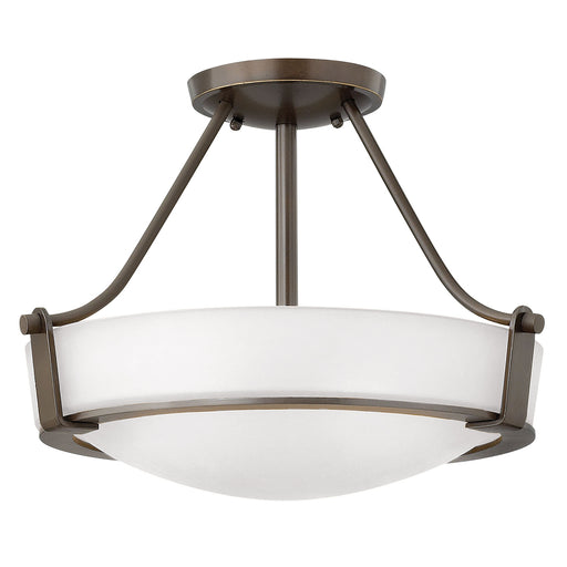 metal and white hanging ceiling light