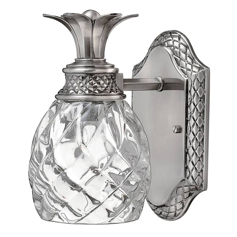 polished antique nickel wall light