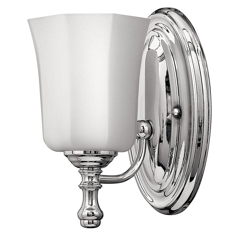 polished chrome wall light