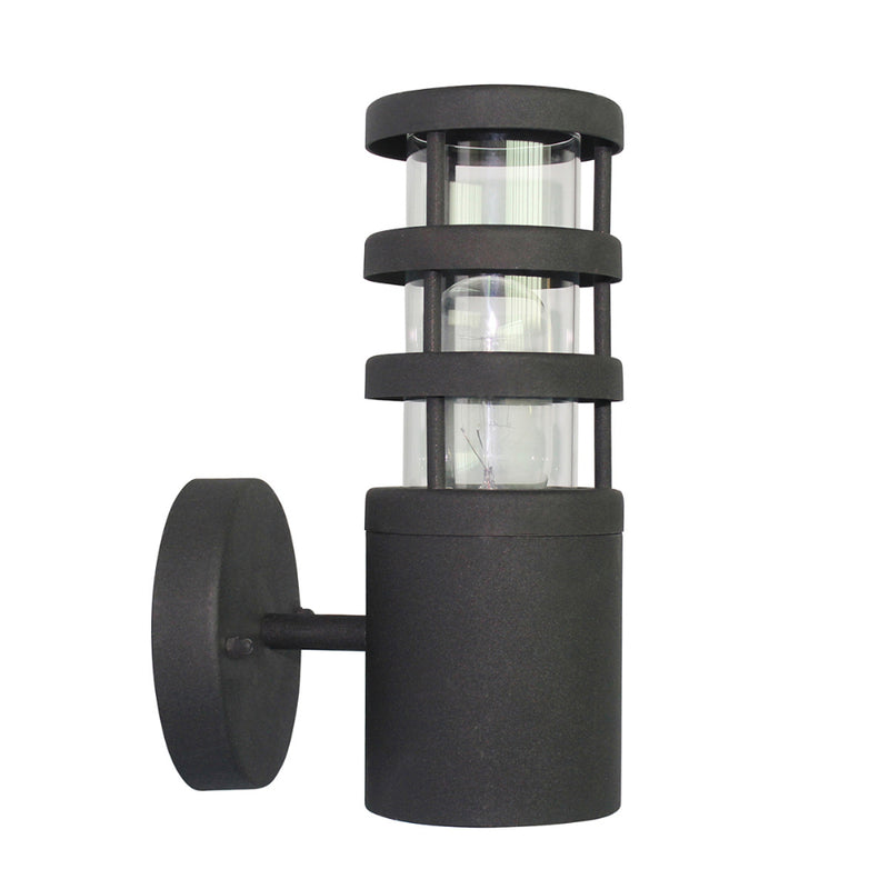 black outdoor wall light
