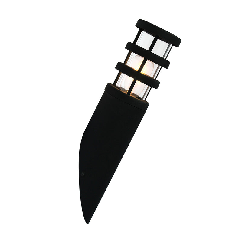 black outdoor wall light