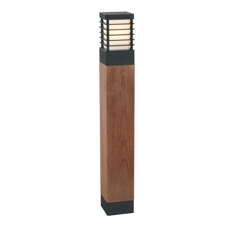 wood bollard light