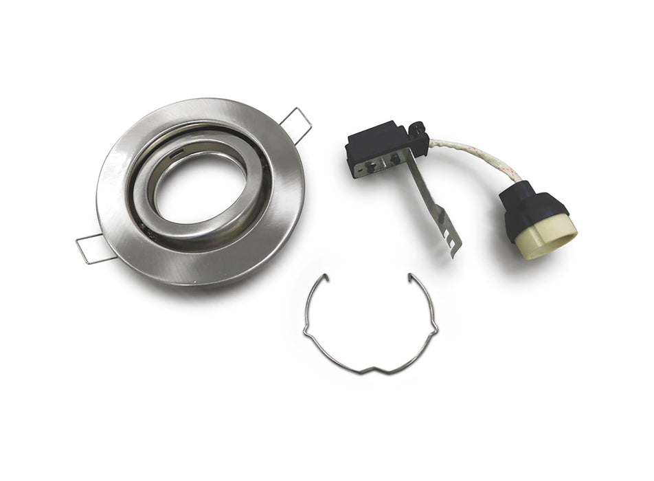 Deco Hudson GU10 Adjustable Downlight Satin Nickel (Lamp Not Included), Cut Out: 84mm • D0031