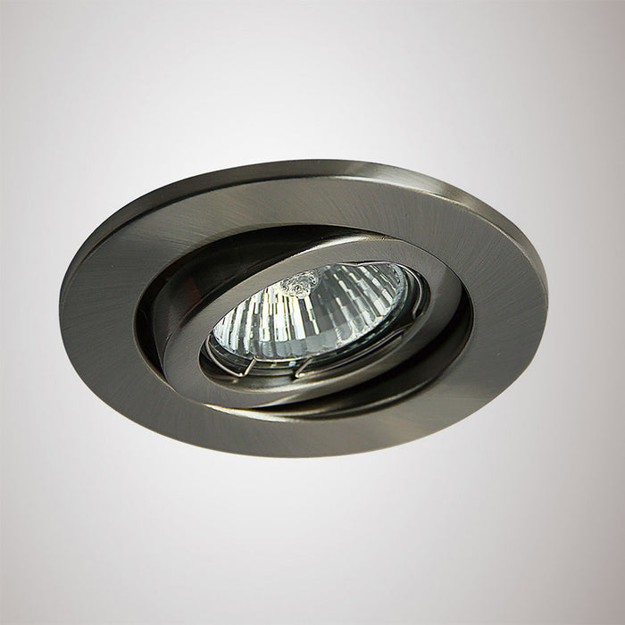 Deco Hudson GU10 Adjustable Downlight Satin Nickel (Lamp Not Included), Cut Out: 84mm • D0031