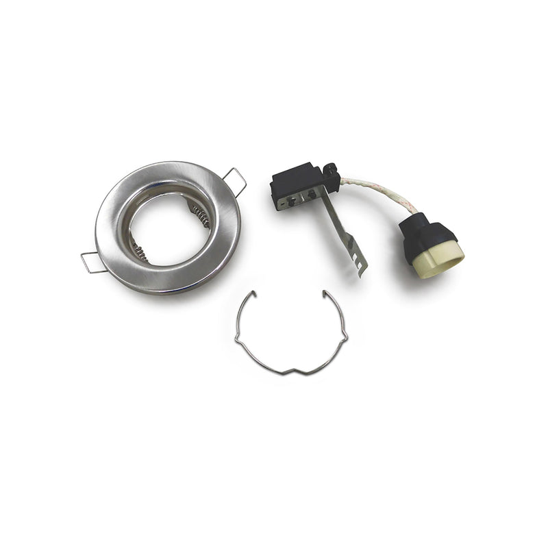 Deco Hudson GU10 Fixed Downlight Satin Nickel (Lamp Not Included), Cut Out: 60mm • D0037