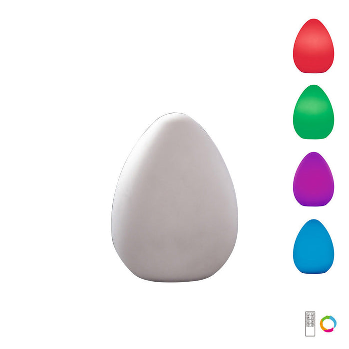 Mantra M1382 Huevo Egg Table Lamp Induction LED RGB Outdoor IP65, 120lm, Opal White, 2yrs Warranty • M1382