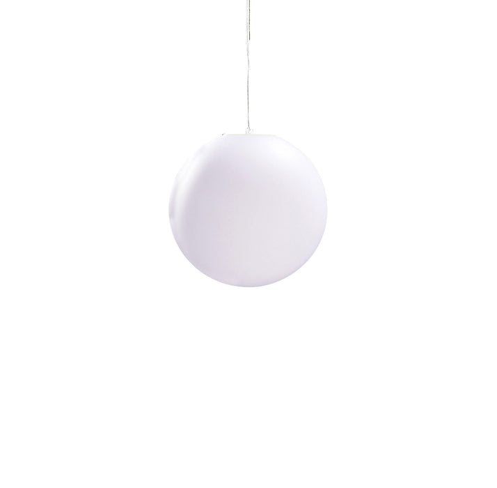 Mantra M1397 Huevo Ball Pendant 1 Light E27 Small Outdoor IP44, Opal White • M1397