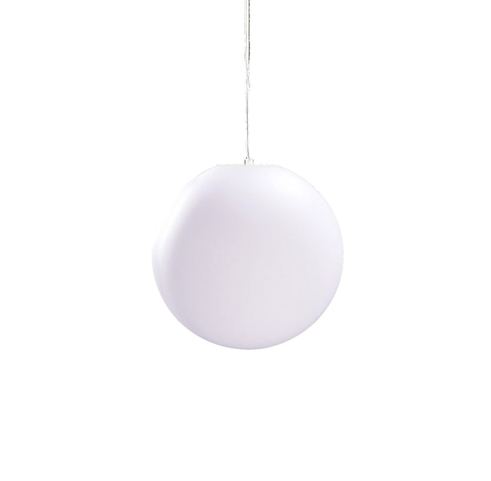 Mantra M1398 Huevo Ball Pendant 1 Light E27 Medium Outdoor IP44, Opal White • M1398