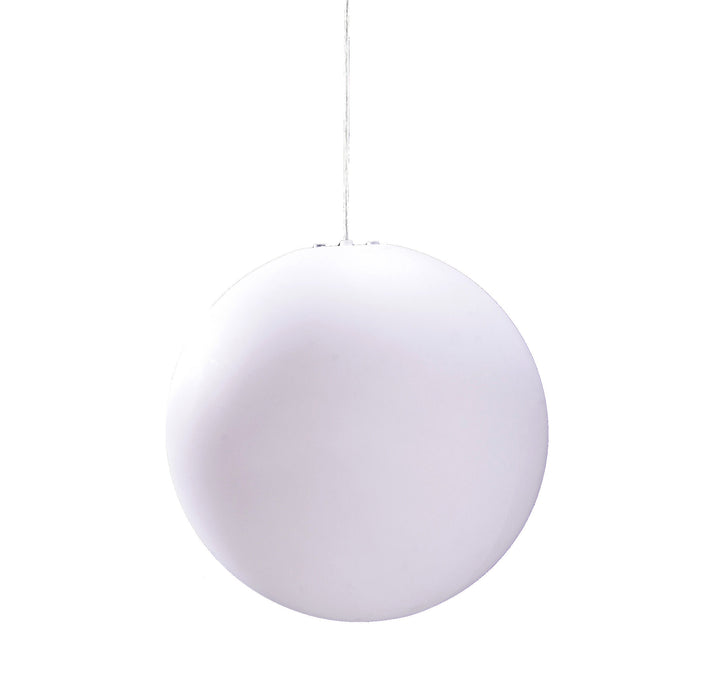 Mantra M1399 Huevo Ball Pendant 1 Light E27 Large Outdoor IP44, Opal White • M1399