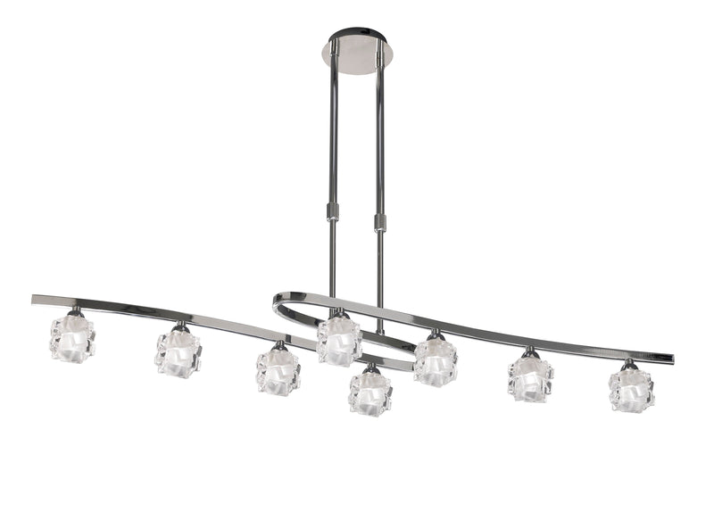 Mantra M1840 Ice Rectangular Telescopic 8 Light G9 ECO, Polished Chrome • M1840