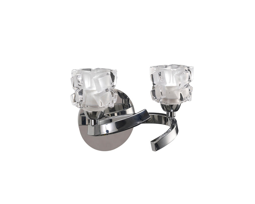 Mantra M1844/S Ice Wall Lamp Switched 2 Light G9 ECO, Polished Chrome • M1844/S