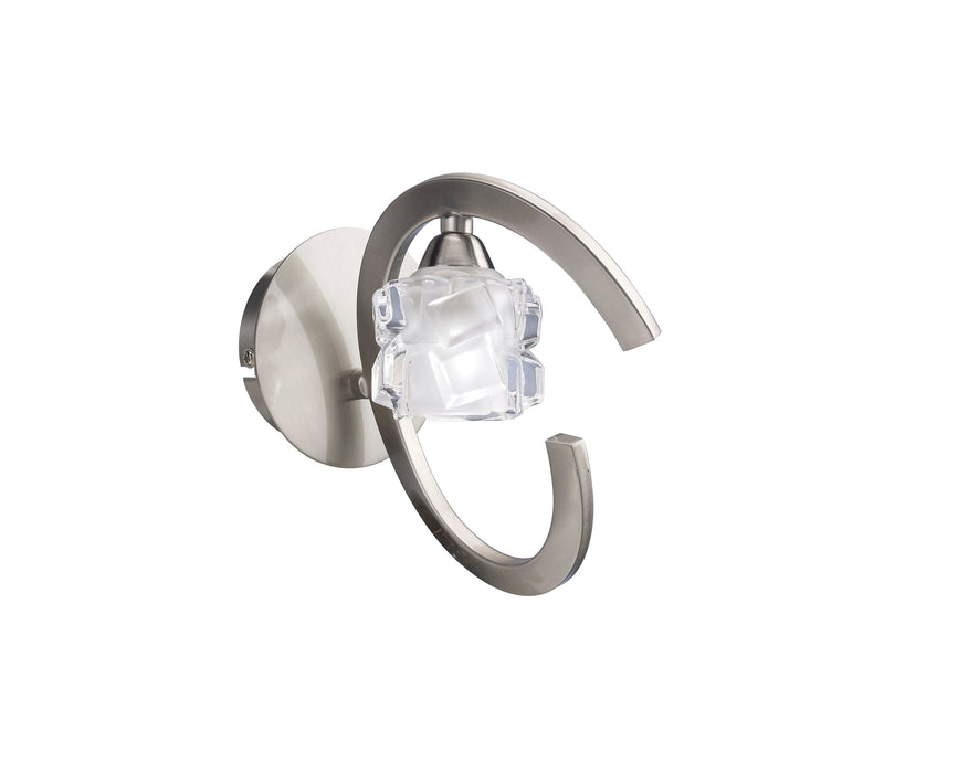 Mantra M1855/S Ice Wall Lamp Switched 1 Light G9 ECO, Satin Nickel • M1855/S