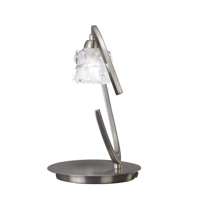 Mantra M1856 Ice Table Lamp 1 Light G9 ECO, Satin Nickel • M1856