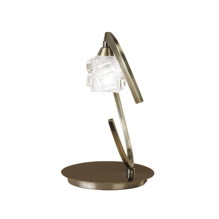 Mantra M1866 Ice Table Lamp 1 Light G9 ECO, Antique Brass • M1866