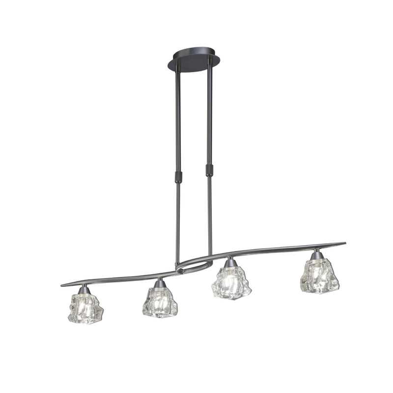 Mantra M3751 Iku Linear Telescopic 4 Light G9 Line, Satin Nickel • M3751