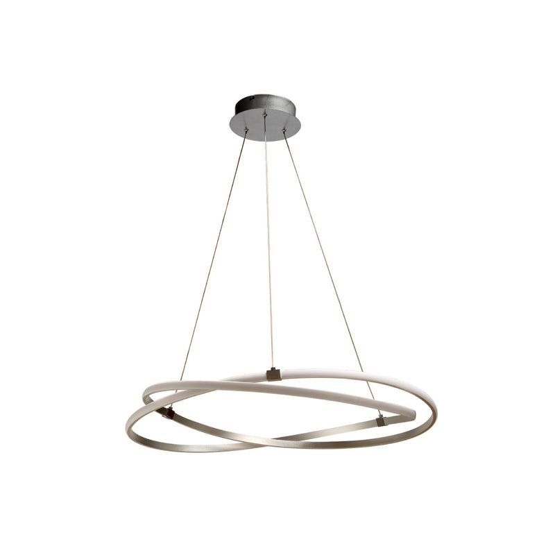 Mantra M5380 Infinity Pendant 42W LED 3000K, 3400lm, Silver/Polished Chrome/White Acrylic, 3yrs Warranty • M5380