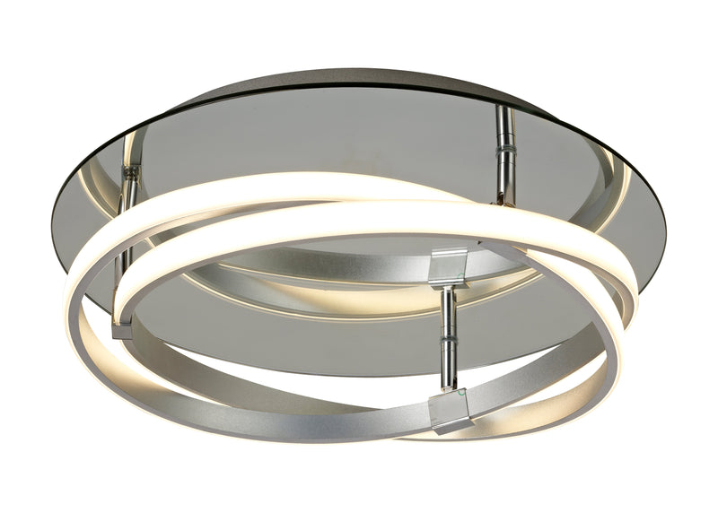 Mantra M5382 Infinity Flush 30W LED 3000K, 2500lm, Silver/Polished Chrome/White Acrylic, 3yrs Warranty • M5382
