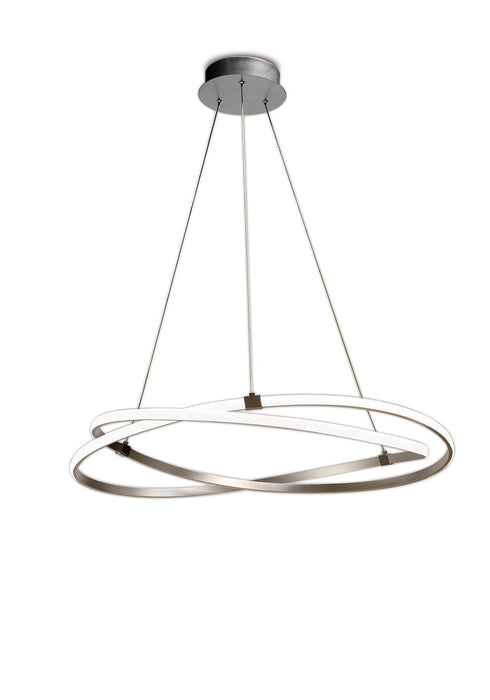 Mantra M5726 Infinity Pendant 60W LED 3000K, 4500lm, Dimmable Silver/Polished Chrome/White Acrylic, 3yrs Warranty • M5726