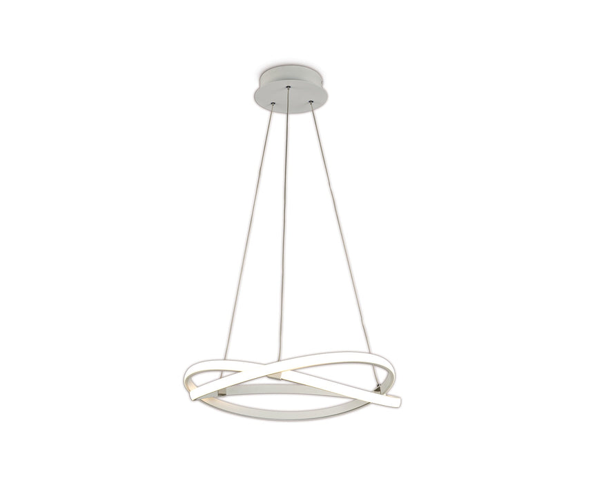 Mantra M5990 Infinity Blanco Pendant 42W LED 3000K, 3400lm, Dimmable White/White Acrylic, 3yrs Warranty • M5990