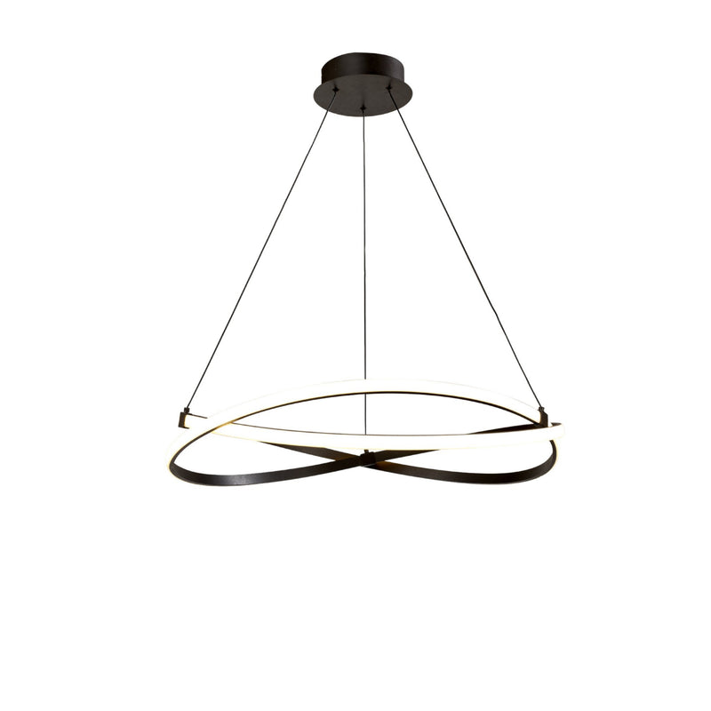 Mantra M5390 Infinity Pendant 42W LED 2800K, 3400lm, Brown Oxide/White Acrylic, 3yrs Warranty • M5390