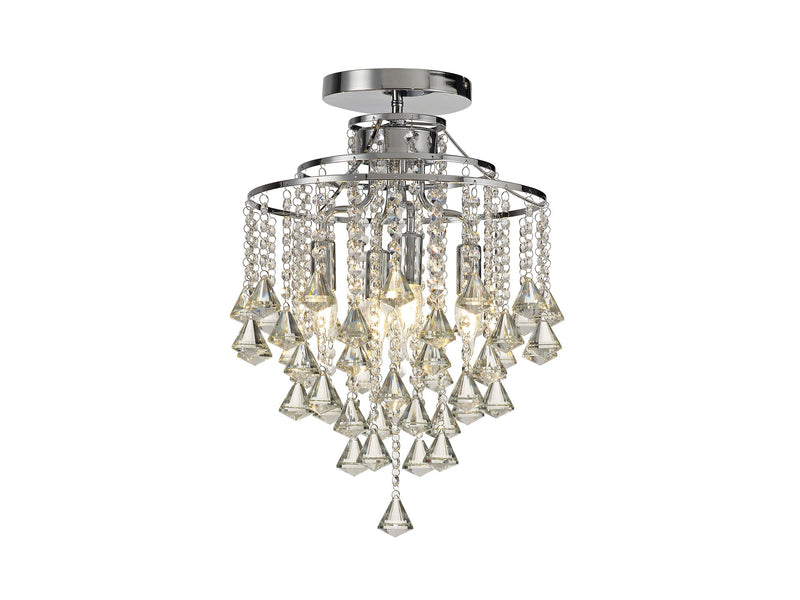 Diyas Inina Ceiling 4 Light E14 Polished Chrome/Crystal • IL30770
