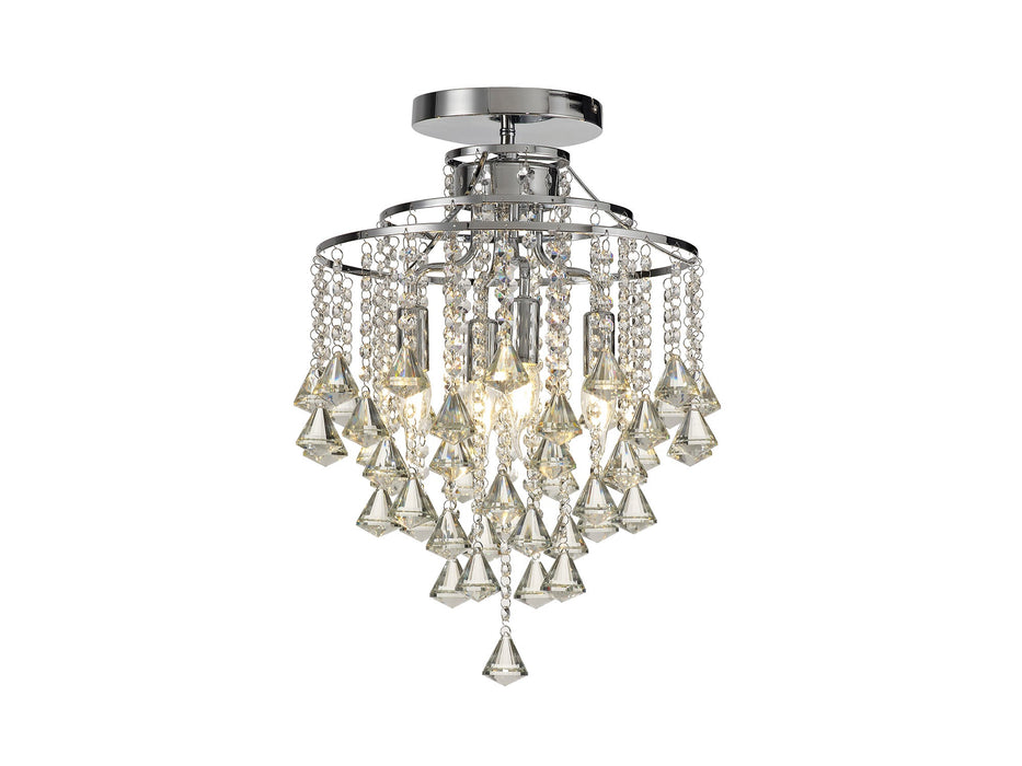 Diyas Inina Ceiling 4 Light E14 Polished Chrome/Crystal • IL30770