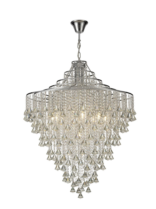 Diyas Inina Pendant 9 Light E14 Polished Chrome/Crystal • IL30773