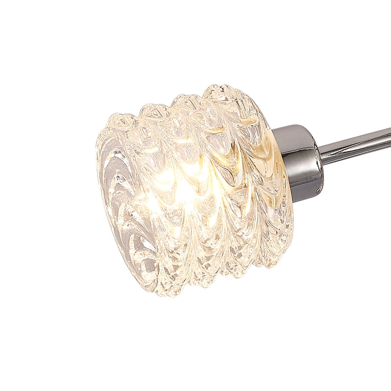 Deco Jada Ceiling 3 Light G9 Polished Chrome/ Clear Textured Glass • D0068