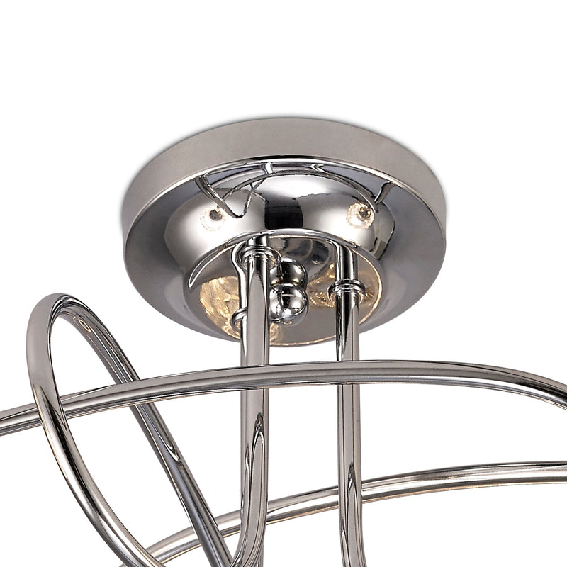 Deco Jada Ceiling 3 Light G9 Polished Chrome/ Clear Textured Glass • D0068