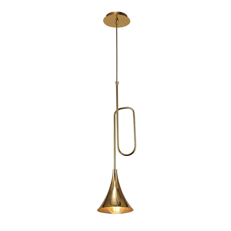 Mantra M5899 Jazz Pendant, 1 x E27 (Max 20W), Polished Gold, 1 Year Warranty • M5899