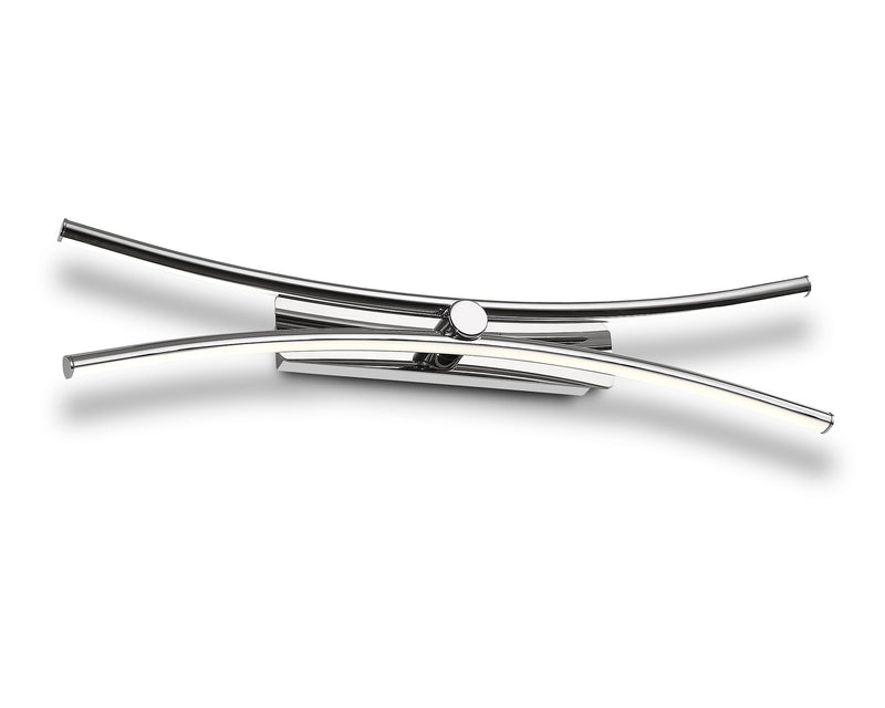 Mantra Fusion M6375 Jeri Wall Lamp/Picture Light, 2x 12W LED, 4000K, 1560lm, Polished Chrome, 3yrs Warranty • M6375