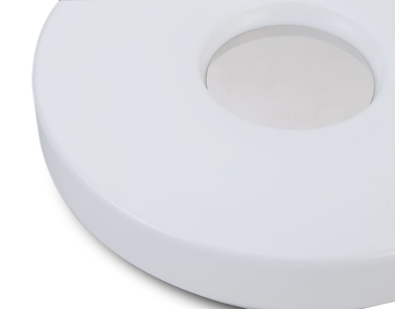 Deco Joop IP44 24W LED Large Flush Ceiling Light, 4000K 2000lm CRI80, Polished Chrome With White Acrylic Diffuser • D0402