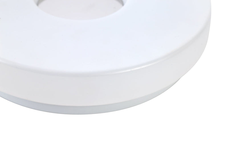 Deco Joop IP44 24W LED Large Flush Ceiling Light, 4000K 2000lm CRI80, Polished Chrome With White Acrylic Diffuser • D0402