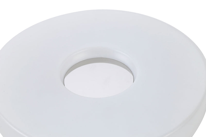 Deco Joop IP44 24W LED Large Flush Ceiling Light, 4000K 2000lm CRI80, Polished Chrome With White Acrylic Diffuser • D0402